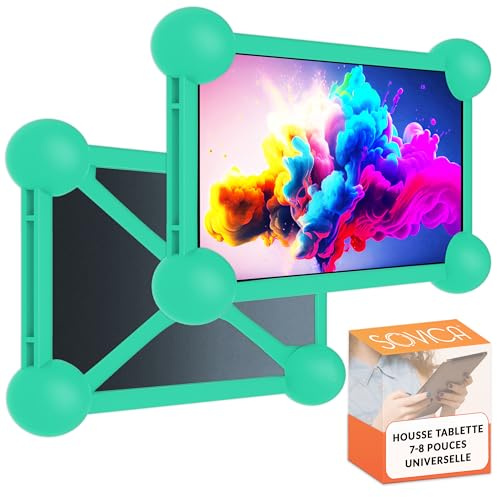 Housse Tablette 7 Pouces Universel Silicone Convient a Toutes Les tablettes PC et a Tous Les ebooks de 7 et 8 Disponibles sur Le marché Housse Tablette 8 Pouces (Vert)