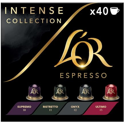 L'OR Espresso Colección Intenso | Intensidades 10-12 | 40 Cápsulas Compatibles Nespresso (R)* | Amazon Exclusive