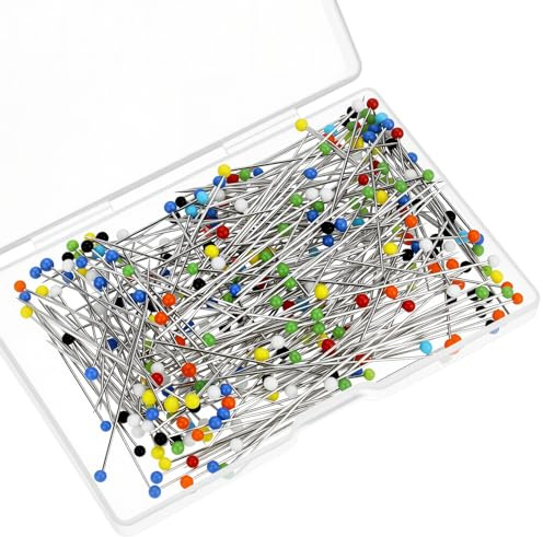 200 Stück Stecknadeln mit Kopf 38mm Stecknadeln mit Kopf Groß Stecknadel Nähen Abstecknadeln Sewing Pins Glaskopfstecknadeln für Basteln Nähen Jewelry Schneiderhandwerk Dekorationen