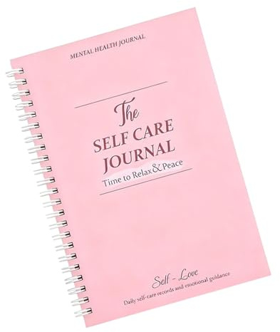 Självvård dagbok - guidad wellness anteckningsbok för psykisk hälsa | premiumpapper med dagliga uppmaningar, reflektionsutrymme för mindfulness, stresslindring och personlig tillväxt, 21 x 4,8 cm