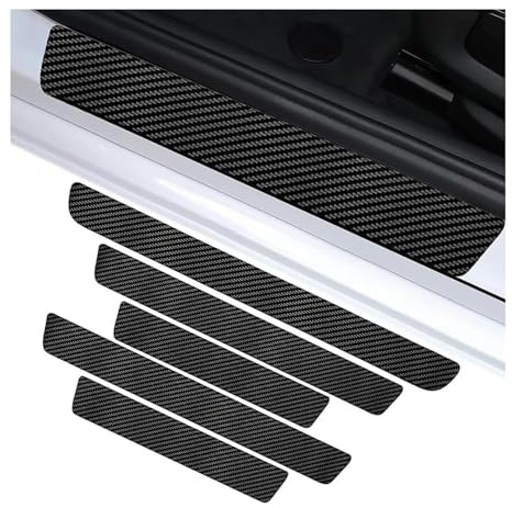 QIZUN 5Pcs Protector Umbral Puerta para Nissan e-NV200 2013-2021, Protector de Estribo Antiarrugas Tira Borde Maletero