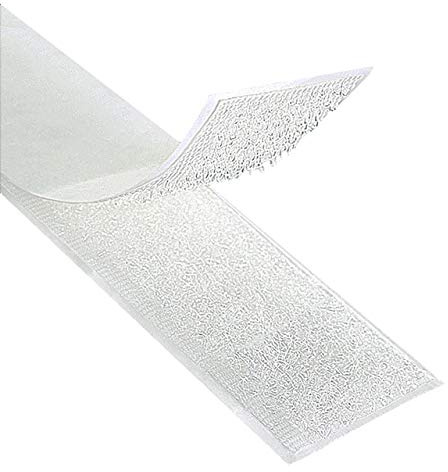 KLEBESHOP24 Kardborreband för sömnad – hake och ögla, utan lim/vit, 16 mm x 3 m | Innehåller krok- och fluffband – inte självhäftande