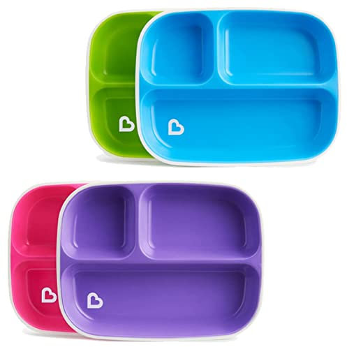 Munchkin Splash Kleinkind-Teller | Baby- und Kinder-Abstill-Teller | Einfach zu reinigen & langlebig und sicher | 2er Pack