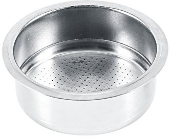Gorgeri caffè dell'acciaio inossidabile 2 Coppa non pressurizzato filtro cestello Per (argento)// espresso cafe barista filter
