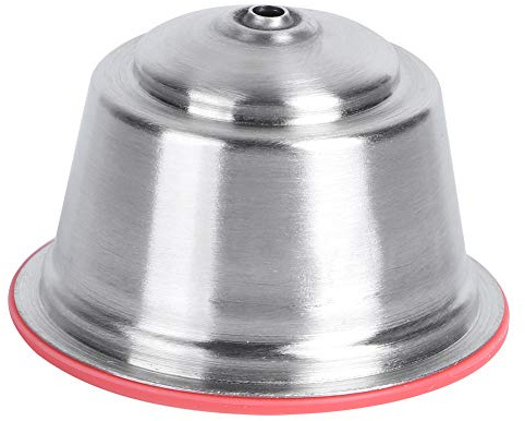 Mumusuki Wiederverwendbare Edelstahlkapseln Nachfüllbare Crema-Kaffeekapseln Schalen Tasse passend für Kaffeemaschine(rot)