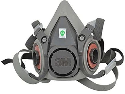 Máscara de gas de media cara de 3M con filtro 6001/2091 ajuste pintura pulverización máscara a prueba de polvo para hombre y mujer