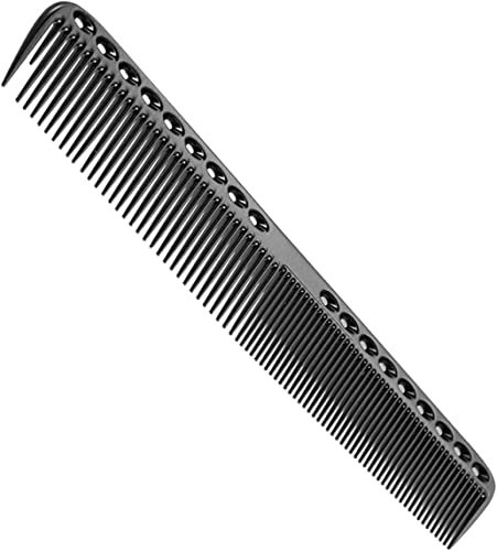 Peignes à cheveux professionnels, peigne de coupe en métal en aluminium Aviation, peigne de coiffure, peigne de coiffure maître pour couper et coiffer les cheveux (8.4x1pouces,Noir)