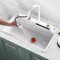 Küchen Weißes, Einfaches Apartment-Barwaschbecken Multifunktionsspüle Aus Edelstahl Hotelküchenspüle Mit Wasserhahn, Siphon Geschirrspülbecken Küchenspülen (Color : Weiß, S : 68 * 45 * 21cm)
