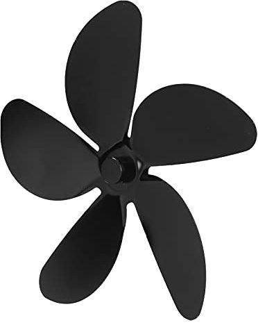 Hyuduo Fireplace Fan Blade Fireplace Stove Fan 5-Blades with Hex Wrench 2 Screws Motors Heat Powered Stove Fan Circulates Warm for Wood Fireplace Fans