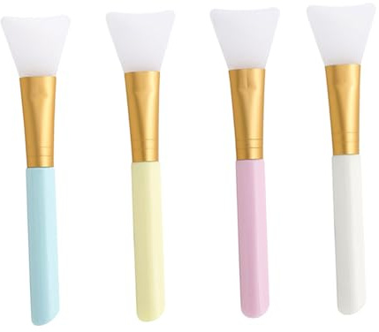 TOVINANNA 4piezas Cepillo de Silicona para Mascarillas Faciales Pinceles para Mezclar Barro y Cuidar la Piel Accesorios de Belleza