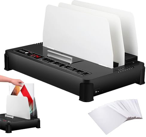 Naturalpowev Bindegerät, 55-mm-Thermobindegerät, 550 Blatt Kapazität, digitales Touchpanel, elektrisches Thermobindegerät für Dokumente im A4-/A5-Format, Wird mit 50 Bindedeckeln geliefert,2mm-Covers