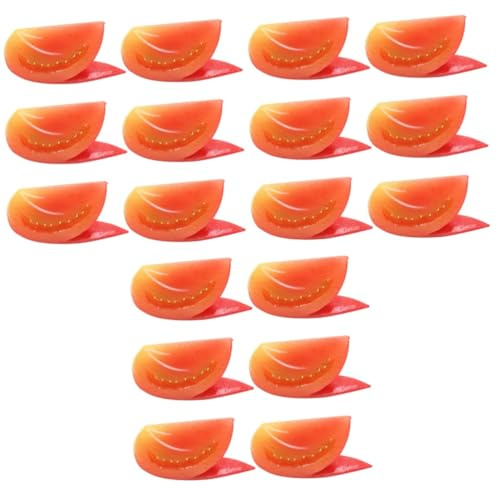 VALICLUD 3 Ensembles Modèle De Tomate Tomates pour L'Affichage Au Détail Légume Réaliste Tranche De Tomate Artificielle Tomate Décoration De La Maison Tranches 6 * 3
