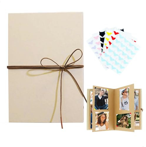 Scrapbook, Album para Pegar Fotos Personalizado, Scrapbook Album, Albums Scrapbooks Autodiseñable, Ideal para Proyectos de Manualidades, para Cumpleaños, Familias, Bodas, Viajes, Marrón