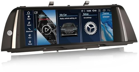 Erisin 10,25 Pulgadas 8-núcleo 4GB+64GB Android 14 Autoradio Bluetooth para BMW Serie 5 F10 F11 Sistema NBT Radio Coche Estéreo GPS Navegador CarPlay Android Auto WiFi 4G Dab+ USB DSP Canbus iDrive