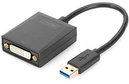 DIGITUS Adattatore grafico USB 3.0, USB A a DVI, full HD, 1920 x 1080 pixel, plastica, nero