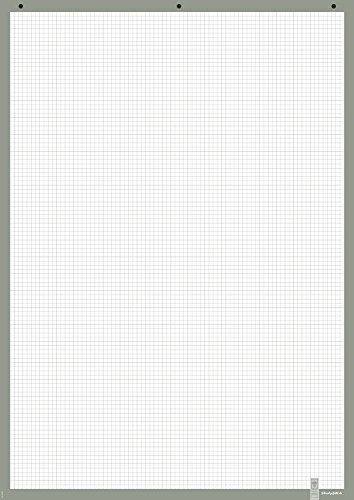 Schreibgefühl Notizblock “Einfach kariert“ DIN A2 | 40 Blatt kariert und gelocht | Abreißblock | Schreibtischunterlage zum Abreißen, grau