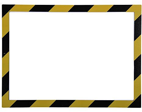 Exacompta - Réf. 39209E - Une Pochette affichage mural magnétique en PVC - Pour afficher consignes de sécurité, prévention des risques - Format à classer A4 - Cadre bicolore couleur jaune et noir