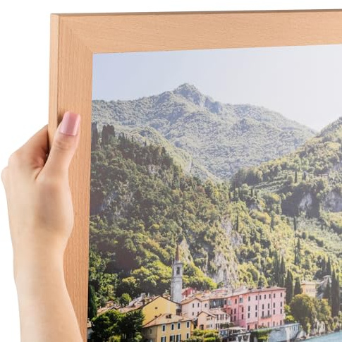 ArtToFrames 10x14 Inch Brown Picture Frame, This 1.25 Custom Wood Poster Frame is European Beech, for Your Art or Photos - Comes with Regular Glass, 2WOM83626-430-10x14