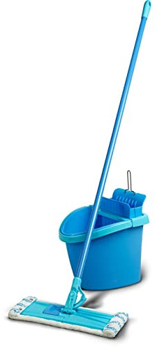 Spontex Magic Hook Flat Mop & Bucket Kit + 1 Refill – Practical Spin