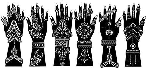 Beyond Tattoo stencil set 6 st för händer och armar - Tami