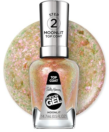 Sally Hansen Miracle Gel Nail Polish Moonlit nagellack toppbeläggning 107, 14,7 ml
