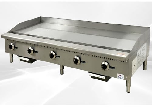 Commercial Griddle Manual 60 Countertop Natural Gas - 150000 BTU ETL CD-MG60