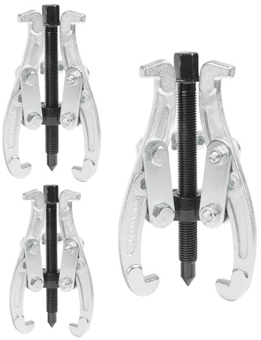 RACOONA Gear Puller,Heavy Duty Pulley Puller,Car Accessories 3 Jaw Gear Bearing Flywheel Pulley Removal Tool,Gear Removal Tool Gear Puller Set,3 4 6 3 Jaw Puller Kit for Slide Gears,Pulley,Flywheel