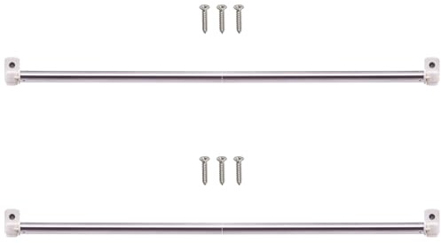 YYST Type A 16 to 39.5 Swivel End Sash Rod for Top & Bottom Doors & Sidelights Window Curtain Rod Sash Curtain Rod Petite Café Sidelight Rods W Screws (White-2)