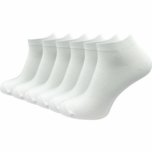 GAWILO Calcetines deportivos para hombre de 100% algodón puro (6 pares | 10 pares) | calcetines cortos y delgados | sin costuras apretadas sobre los dedos de los pies