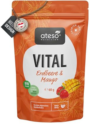 ATESO - DETOX YOUR FEELINGS - BIO Kräutertee mit Erdbeere, Mango, Brennessel, Löwenzahn und Ingwer- Ohne Koffein - Ohne Zusätze - lose 60g