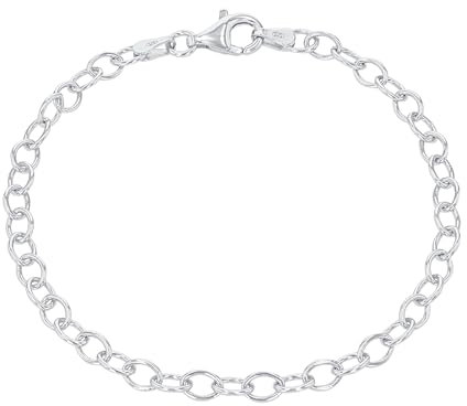 Amor Charmarmband 925 Sterling Silber Damen Armschmuck, 19 cm, Silber, Kommt in Schmuck Geschenk Box, 2038572