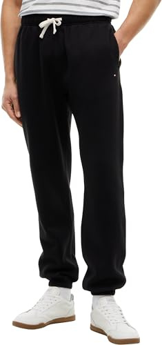 Tommy Hilfiger Uomo Pantaloni da Jogging Essential Fleece con Coulisse, Nero (Black), XXL