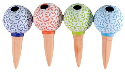 4 pezzi Sistema di irrigazione vegetale Attrezzature Terracotta Auto-Irrigazione Fioriera Inserimento Automatico Acqua Piante Per Giardino Impianto Interno