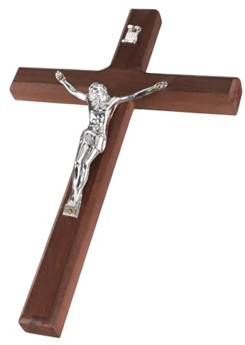 HO-SFSM Crocifisso Da Parete, Croce In Legno, Vintage In Legno Gesù Figura