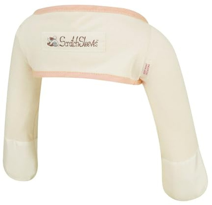 ScratchSleeves | Moufles anti-grattage qui restent en place pour bébés souffrant de démangeaisons | Crème/Cappuccino