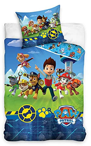 Paw Patrol Bettwäsche Bettbezug 135x200 80x80 Baumwolle
