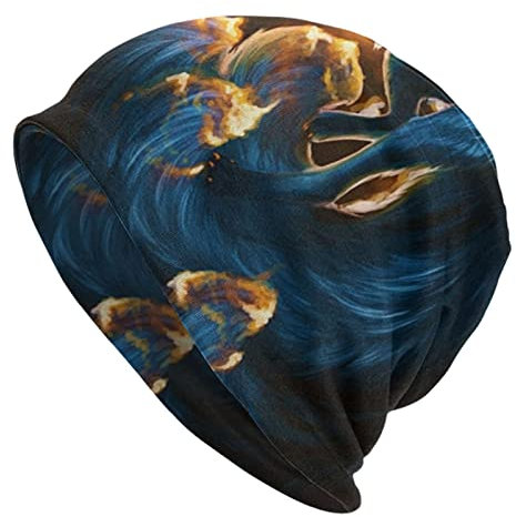 Fabelwesen Kitsune Fox Beanie Chemo Mütze Krebs Kopfbedeckung Strickmützen Baggy Slouchy Schal Cap für Erwachsene Frauen Männer