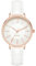 NUOVO Damenuhr Weißes Lederarmband Roségold Gehäuse Elegante Damenuhr Minimalistische Damenuhr
