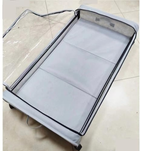 Panier de rangement sous le lit pour chambre à coucher ; boîte de rangement sous table ; 4 roues avec fenêtre avant transparente ; pour draps, couettes, vêtements saisonniers, chaussures, jouets,