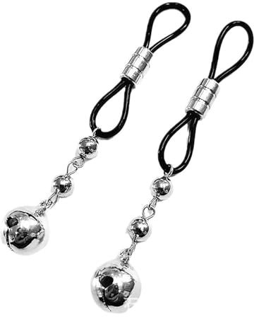 Kutocesy SM Morsetti Per Capezzoli Campane Regolabili A Due Colori Gioielli Per Capezzoli In Silicone Non Perforanti Giocattoli Del Sesso Stimolazione Per Adulti (Silver)