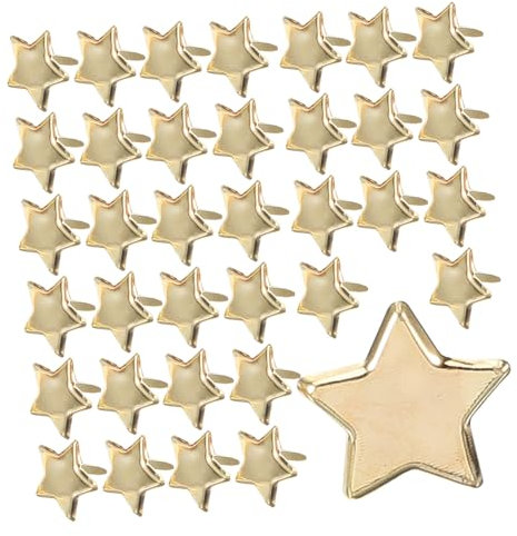 IWOWHERO 50 Stück Mini-Scrapbooking-klammern Aus Metall in Bunt Stern-klammern Als Papierverschlüsse Für Papierbasteleien Verschlüsse Als DIY Zubehör