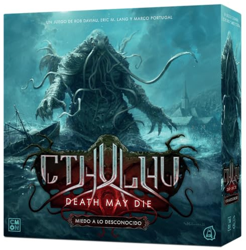 CMON | Cthulhu Death May Die: Fear of the Unknown | Cooperative Board Game | Ages 14 | From 1 to 5 Players | 90-120 Minutes per Game | English