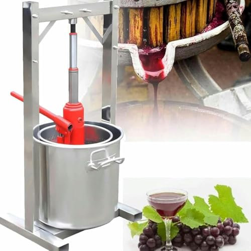 HOTAPEPU Spremiagrumi Manuale 12/22/36L, frantoio per vinificazione, torchio per Vino, spremisucco di Frutta, per ristoranti per Famiglie con Olio al Peperoncino e Miele~/