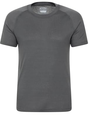 Mountain Warehouse Talus Maillot de corps respirant pour homme, Gris anthracite, L
