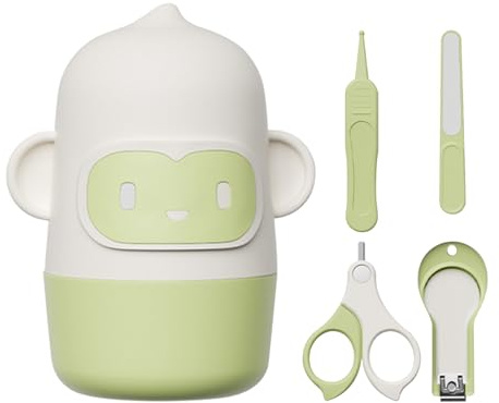 Bambia Clippers, set per unghie per bambini - Clippers per unghie per bambini - Forbici per la sicurezza professionale per la cura dei bambini per bambini, kit di igiene indispensabile con custodia da