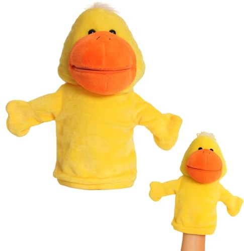 Hand Puppets, Hand Puppets for Kids,Yellow Duck Hand Puppet for Storytelling, Social Emotional Learning Tool, Birthday Party Entertainment, Motor Skills Development