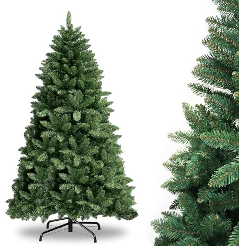 YOUDENOVA Künstlicher Weihnachtsbaum 180cm | Premium Tannenbaum Künstlich - Naturgetreu | inkl. Faltbarer Metallständer