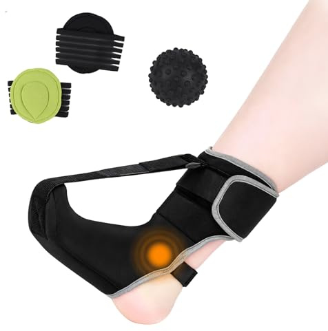 runpeak Set di fasce per fascite plantare, 3 in 1, calze da notte con cuscinetti per arco plantare e massaggi, fascite plantare, sollievo per tallone e arco plantare, più comode delle tradizionali
