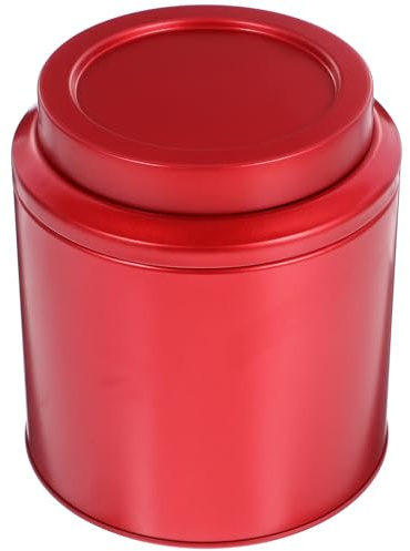 GETAJGHSD Barattolo per tè Sfuso in Latta Coperchio Ermetico, Contenitore per Alimenti da Cucina Piccolo Rosso Mela, Barattolo per Conservazione tè Ampia Apertura per Uso Domestico