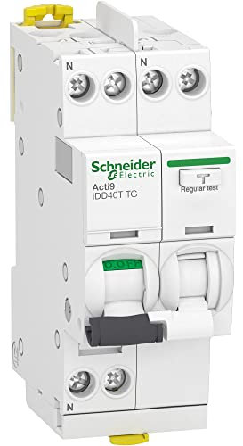 Schneider Electric - Acti9 iDD40T - disjoncteur différentiel tête de groupe - 1P+N C 25A 6kA 30mA AC - A9DV2625